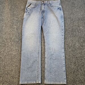 Ariat Rebar M4 Relaxed Boot Cut Jeans Mens 35x32 Blue Haze Workwear Denim